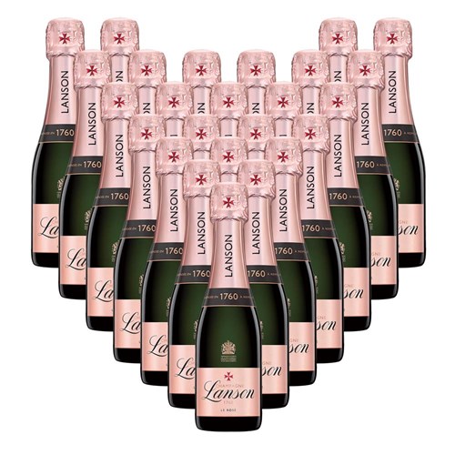 Case of Mini Lanson Le Rose Champagne 20cl (24 x 20cl)